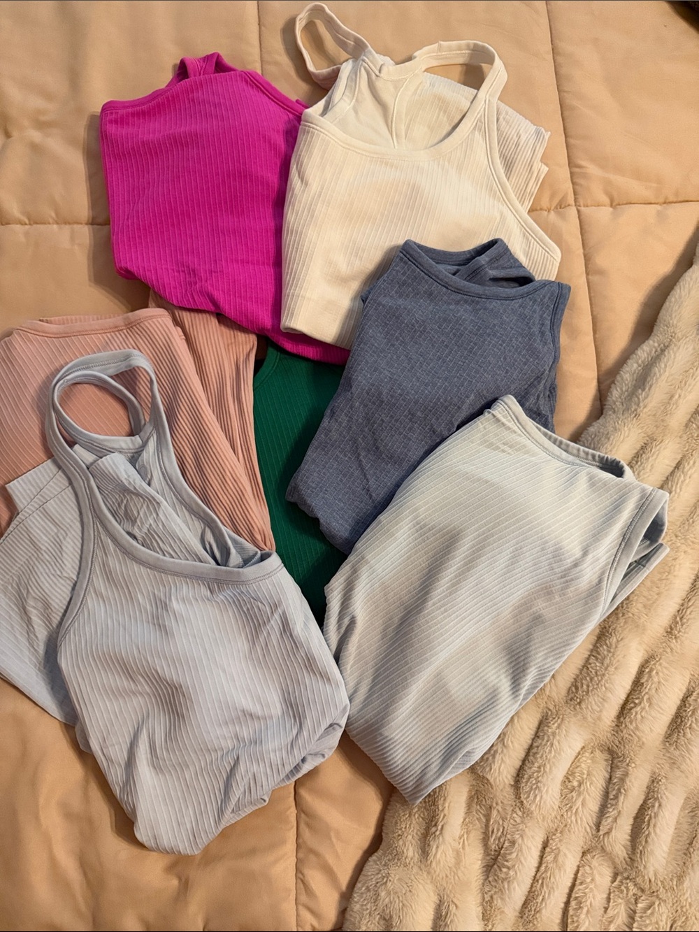 7 Lululemon Ebb to Street tank top Bundle - Multicolor Casual Tanks